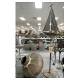Sailboat Weather Vane 59'H - Planter As Is