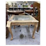 Glass Topped Side Table 28'L x 24'W x 22'