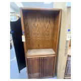 Wood Book Shelf w/Storage 30'L x 13'W x 70'H