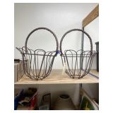 2 - Metal Flower Baskets 20'H x 14'Dia