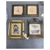 4 Pcs - Framed Wall Dï¿½cor 16'x13' & smaller
