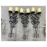 3 - 24' Spanish Revival Electric Wall Sconces