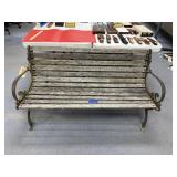 Wood and Metal Park Bench L 51' - As Is