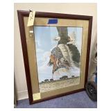 Framed 'Eagle Chief & Buffalo' by Haney 1989
