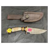 Damascus Steel 4' Fixed Blade Knife