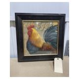 Framed Rooster Wall Dï¿½cor 17'x17'