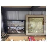 2 Pcs - Framed Wall Art 18'x18' & smaller