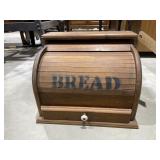 Wooden Roll Top Bread Box 16'L x 12'W x 11'H
