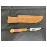Anza 2-1/2' Fixed Blade Knife in Leather Sheath