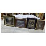 4 Pcs - Framed Wall Art 23'x28' & smaller