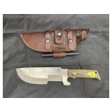 Ipak 7' Fixed Blade Knife w/Leather Sheath