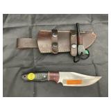 5' Fixed Blade Knife w/Leather Sheath