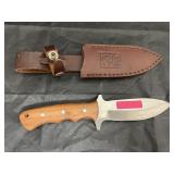 Ipak 5' Fixed Blade Knife w/Leather Sheath