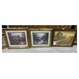 3 Pcs - Framed Wall Art 29'x23' & smaller