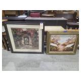 2 Pcs - Framed Wall Art 34'x33' & smaller