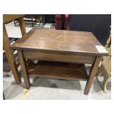 Wood Side Table 28'L x 20'W x 21'H