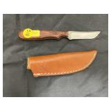Anza 2-1/2' Fixed Blade Knife in Leather Sheath