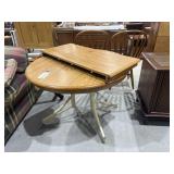 Wood Kitchen Table 41'Dia w/Leaf 17'