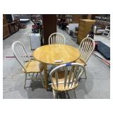 Round Drop Leaf Dining Table 39'Dia