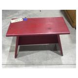 Red Wood Bench 22'L x 11'W x 13'H