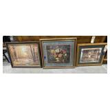 3 Pcs - Framed Wall Art 27'x23' & smaller