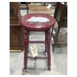 Painted Wood Counter Stool 13'Dia x 24'H