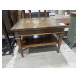Glass Topped Side Table 28'L x 28'W x 20'H