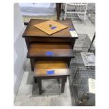 3-Nesting Tables 21'L x 17'W x 22'H & smaller