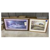 2 Pcs - Framed Wall Art 30'x18' & smaller