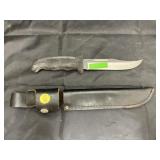 Buck 6' Fixed Blade Knife w/Leather Sheath