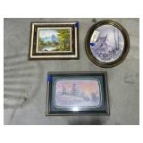 3 Pcs - Framed Wall Art 17'x22' & smaller
