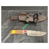 Damascus Steel 5' Fixed Blade Knife