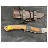 4-1/2' Fixed Blade Knife w/Leather Sheath