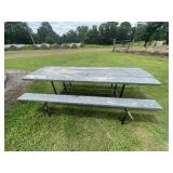 Picnic Table - Wood w/Metal Frame - 8ft