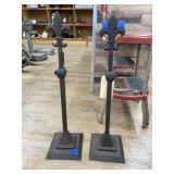 Pair Telescoping Fleur de Lis Hooks 28'H