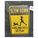 'Slow Down' Metal Sign 12'x18'