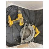 DeWalt 18V Drill & DeWalt Corded Circular Saw