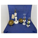 Milk Glass Scale, No Bar  - Mini Oil Lamps