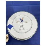 6 - Skating Chef by Guy Buffet Porcelain Plates