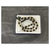 German Black/Yellow Beaded Necklace