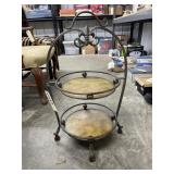 2-Tiered Metal Serving Stand 13'Dia x 28'H