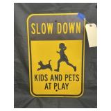 'Slow Down' Metal Sign 12'x18'