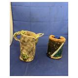Plaster Pitcher & Utensil Jar