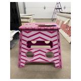 Pink Collapsible Foot Stool 13"