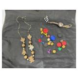 Assorted Game Pieces - Wood Bead Necklace