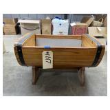 Wood Barrell Planter 20"L x 13"w x 12"H