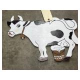 Wooden Cow Dï¿½cor