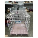 Pink Wire Dog Crate