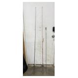 2 - Zebco 33 Fishing Rods & Reels & 52' Drill Bit