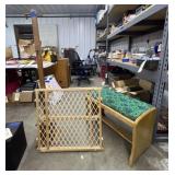 Wooden Peg Rack 49"H - Baby Gate - Stool